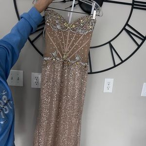 Sherri Hill exclusive tan dress